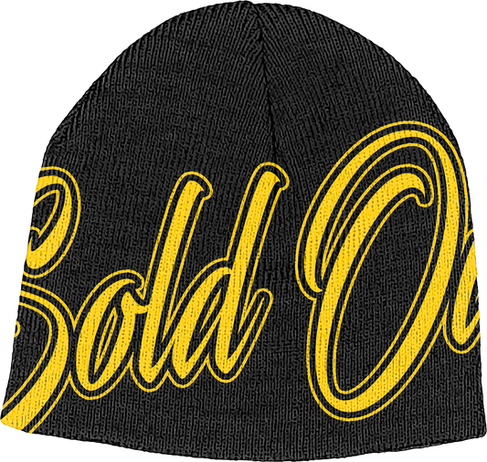 Black Soldout Reversable Beanies